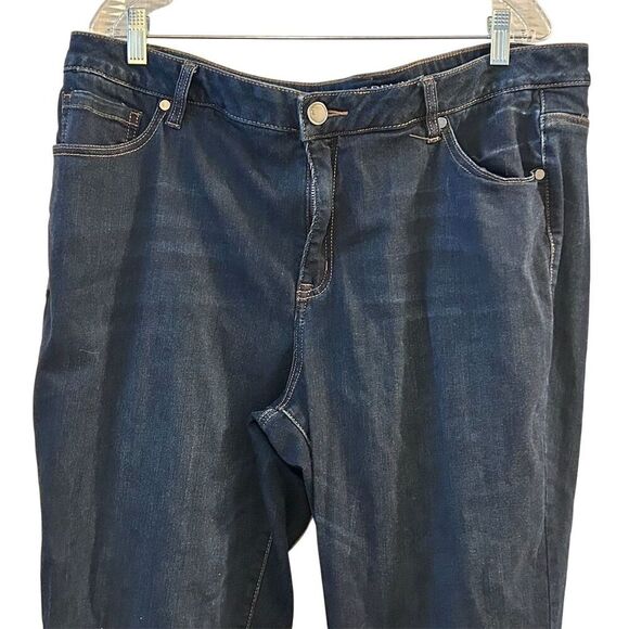 Lane Bryant Women's Plus Size 22 Blue Ankle Jeans Super Stretch - Picture 5 of 9